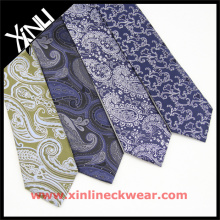 Cravate étiquette privée chinoise en Paisley Polyester Men Neck Ties